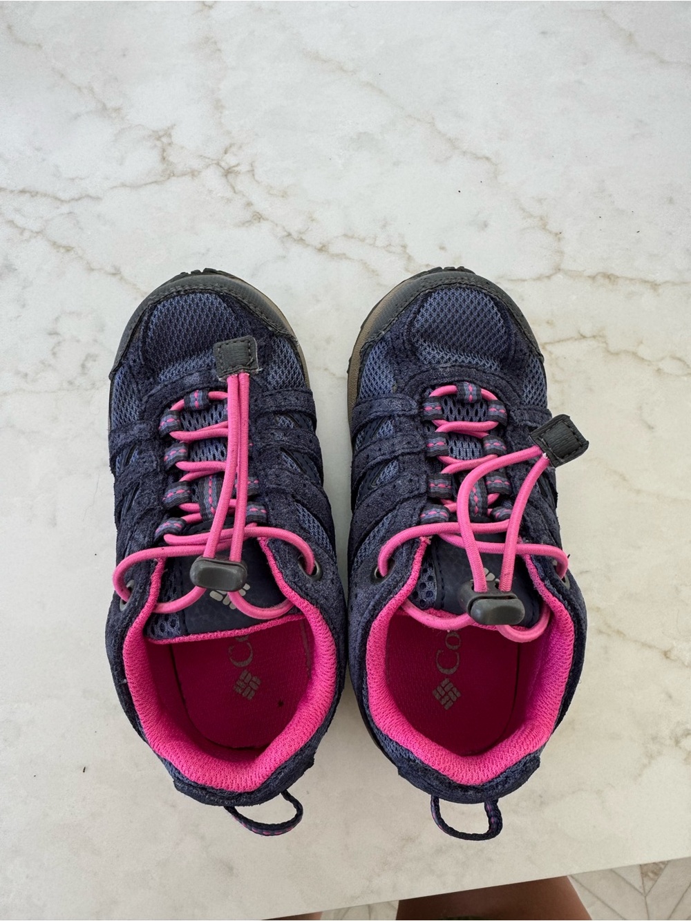 Columbia Kids Navy and Hot Pink Trail hiking shoes